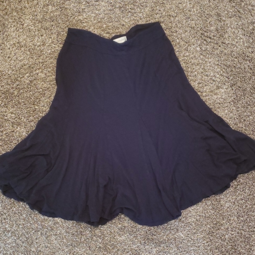 Navy Knee length skirt
